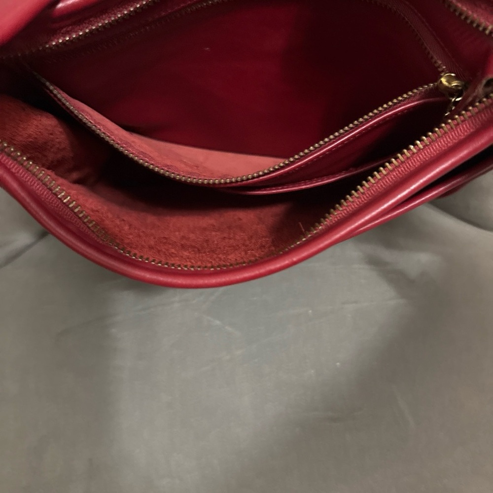 RARE RED Coach Legacy Zip Shoulder Bag 9966 - Picture 9 of 11
